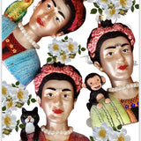 Frida Kahlo Glass Ornament