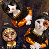 Mona Lisa Glass Cat Ornament