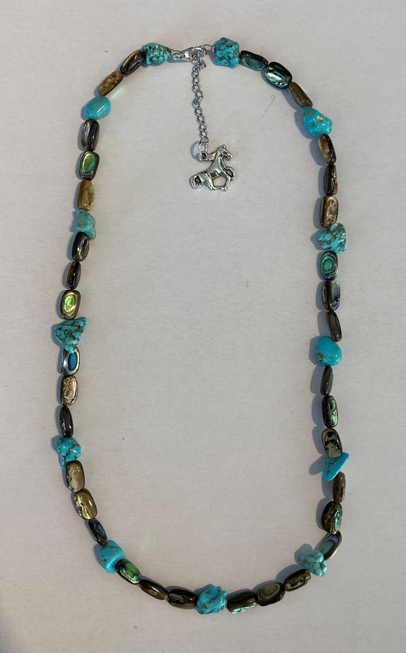 Turquoise and Abalone Necklace