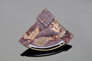 David Paul Bacharach—Woven Triangular Brooch