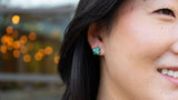 Shamrock Studs - Green Glitter // St Patrick's Day