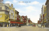 Postcard: Main Street, Racine, Wisconsin