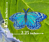 Blue Morpho Butterfly Lapel Pin