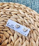 Heart clay studs
