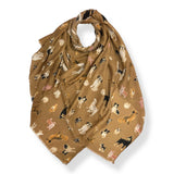 Dog print scarf