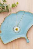 Pressed Daisy Necklace