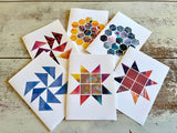 Quilt Block Greeting Cards, Boxed Set of 6