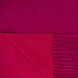 Reversible two tone coloured plain cashmere blend scarf