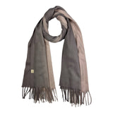 Ombre wool mix winter scarf with tassels