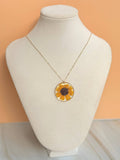Pressed Sunflower Necklace