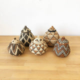 Zulu Lidded Basket 7-9" (Assorted)