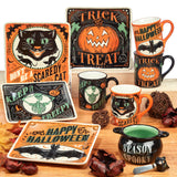 Scaredy Cat Halloween Dessert Plate 8.5" asst.