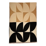 Retro print scarf finished with fringes