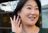 Shamrock Studs - Green Glitter // St Patrick's Day