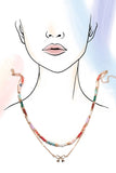 Bow Charm Beaded Necklace