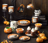 Scaredy Cat Halloween 3 p. Hvy Weight Melamine Hostess Set