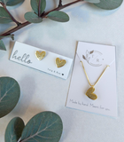 Heart clay studs