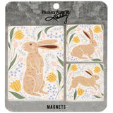 Rabbit Folk Art Magnet Set