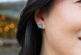 Shamrock Studs - Green Glitter // St Patrick's Day