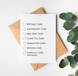 Checklist Card: All Occasion Greeting Card