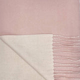 Reversible two tone coloured plain cashmere blend scarf