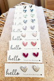 Heart clay studs