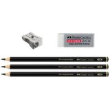 Pitt Graphite Matte Pencil Sketching Set (10B, 12B, 14B)