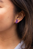Glitter Bunny Studs - Purple // Easter, Jewelry, Earrings