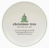 Christmas Fun Green Sayings Dessert Plate 8.5in Asst