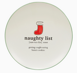 Christmas Fun Green Sayings Dessert Plate 8.5in Asst