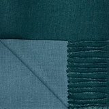 Reversible two tone coloured plain cashmere blend scarf