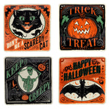 Scaredy Cat Halloween Dessert Plate 8.5" asst.