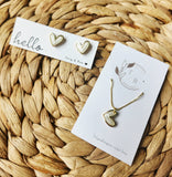 Heart clay studs