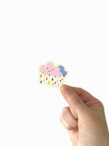 Cloudy Day Foil Stamped Vinyl Sticker