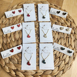Heart clay studs