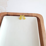 Glitter Bunny Studs - Yellow // Earrings, Jewelry, Easter
