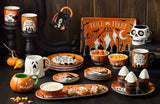 Scaredy Cat Halloween 3 p. Hvy Weight Melamine Hostess Set