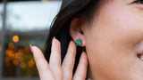 Shamrock Studs - Green Glitter // St Patrick's Day