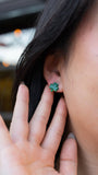 Shamrock Studs - Green Glitter // St Patrick's Day