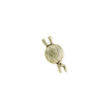 Drop a Stitch Gold Knitting Post Earrings