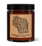 Wisconsin Woodcut Soy Candle - Votive Soy Candle