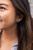 Glitter Bunny Studs - Blue // Earrings, Jewelry, Easter