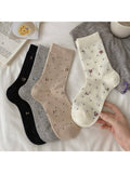 Rufia - Retro Floral Mid-calf Socks