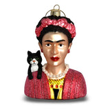 Frida Kahlo Glass Ornament