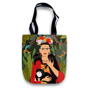 Frida Kahlo with Cats Tote Bag