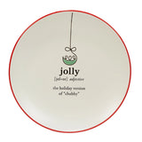 Christmas Fun Red Sayings Dessert Plate 8.5in Asst