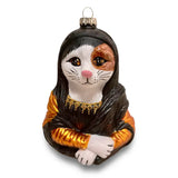 Mona Lisa Glass Cat Ornament