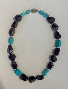 Turquoise and Amethyst Necklace