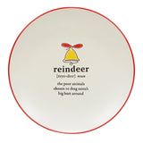 Christmas Fun Red Sayings Dessert Plate 8.5in Asst