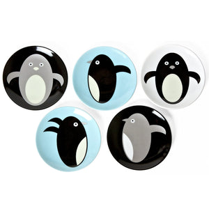 Penguin Mini Plates, Set of Five